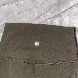 lululemon align army green leggings, size 2